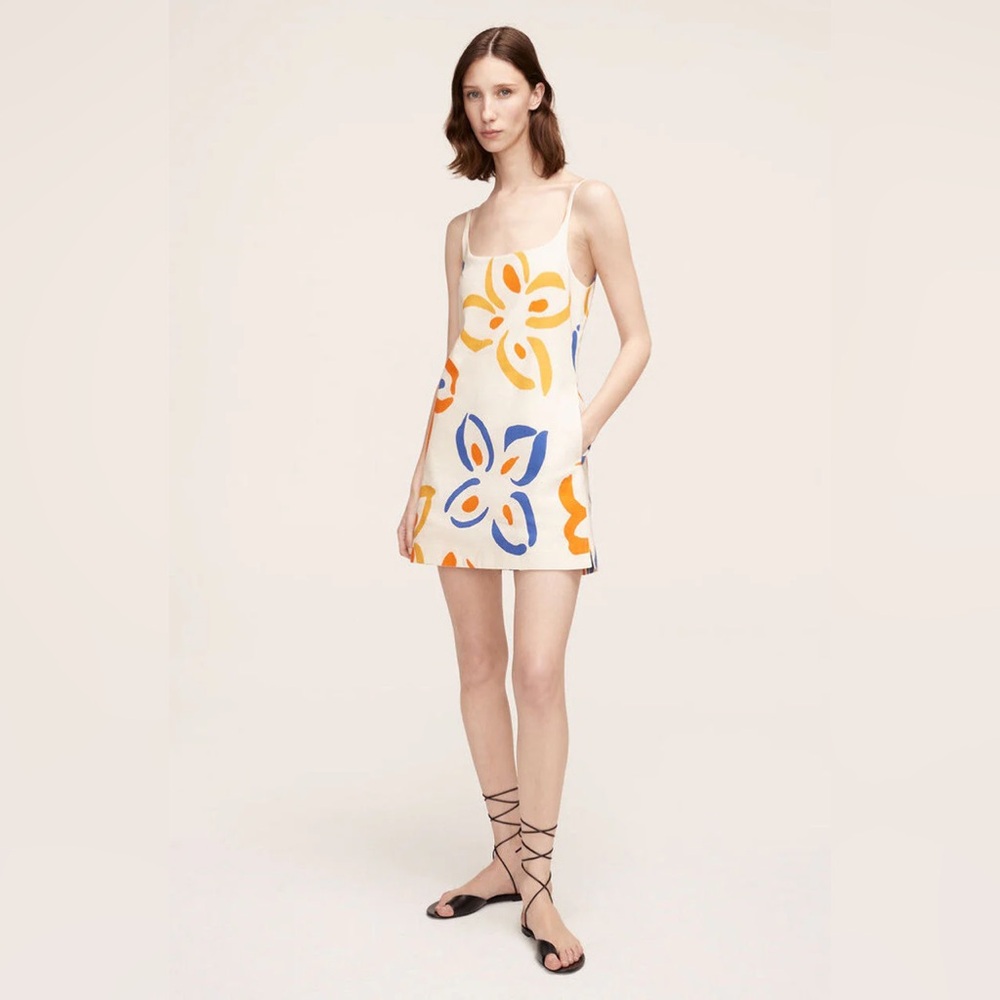 Rebecca Taylor Flame Fleur Skirted Romper